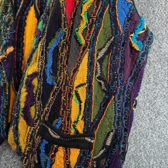 Coogi Medium Cotton Colorful Australia Knit Sweater Vest Sleeveless 3D ** - Picture 5 of 16